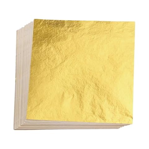 100pcs Gold Leaf Sheets for Crafts Cover