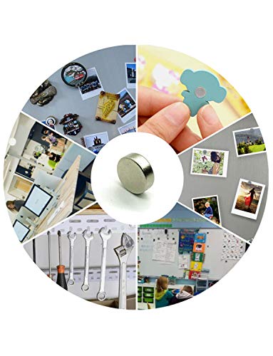 36 imanes redondos para refrigerador de níquel cepillado miniatura 4