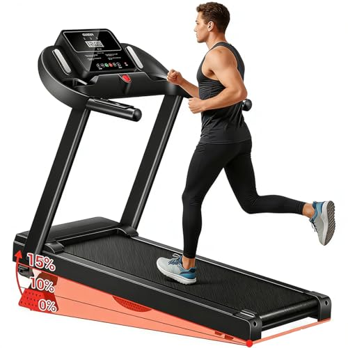 SUIUOI Tapis Roulant Elettrico Pieghevole 15% Inclinazione | Motore Brushless...