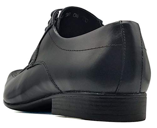 Sapato social masculino couro sola borracha Confortavel MOD 400 Cor:Preto;Tamanho:40