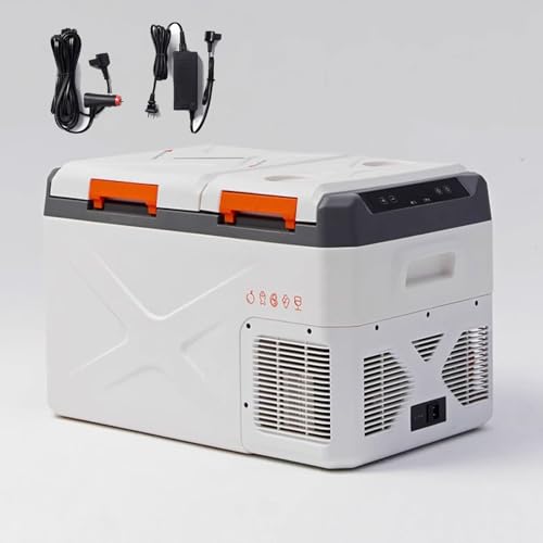 Congelador Portatil Nevera Pequeña Nevera Coche Enchufable 23,7 L Diseño De Doble Zona De Temperatura 12 V/24 V/100-240 V Con Asa Y Portavasos -20 A 20 °C