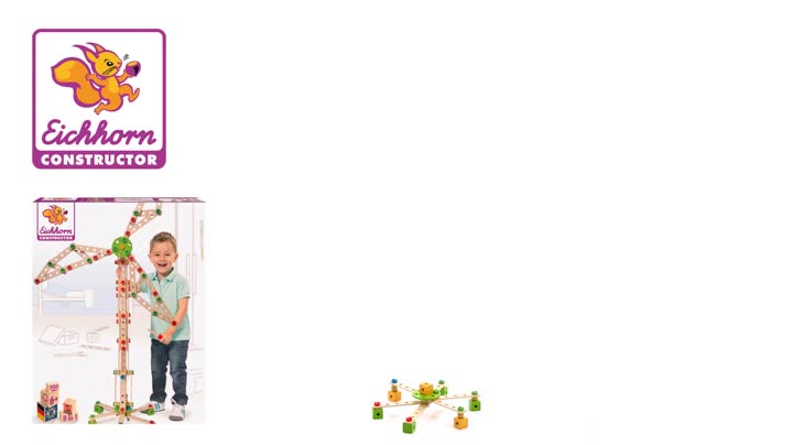 Eichhorn 100039048 - Hubschrauber 225-teilig Holz-Konstruktions-Set, 5 verschiedene Modelvarianten baubar – Bild 8