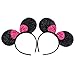 Produktbild 2 Stücke Mäuseohren Stirnbänder für Geburtstag Halloween Partys Mama Jungen Mädchen Haarschmuck Schöne Maus Ohren Haarreife Dekorationen (Schwarze Glitzer Rose Paillette)
