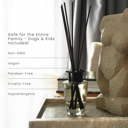 The Magic Scent Baccara Reed Diffuser for Home - Luxury Scent Diffuser with Premium Fiber Reeds for Lasting Gentle Dispersal - Natural, Toxin-Free Aroma Inspired by Baccarat Rouge - Thumbnail 2