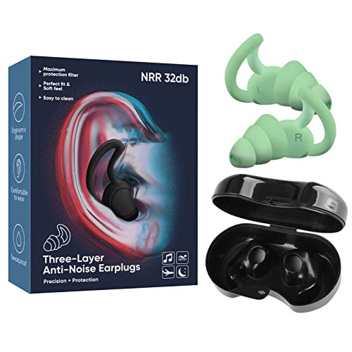 Ear Plugs For Sleeping Noise Cancelling Reusable & Comfortable Silicone Sleeping Earplugs,Hearing Protection Isolating Noise For Working, Studying, Reading #TOP7
