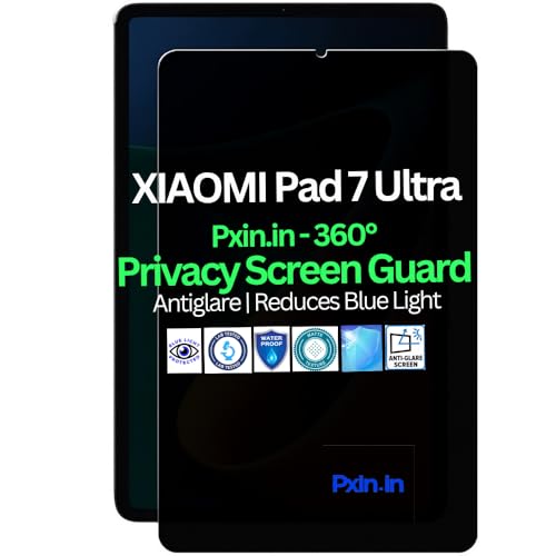 Image of Pxin Tablet Privacy Guard compatible with XIAOMI Pad 7 Ultra | Screen protector | Anti-Glare | Blue light filter | 360 degree Anti Spy | Eye Protection