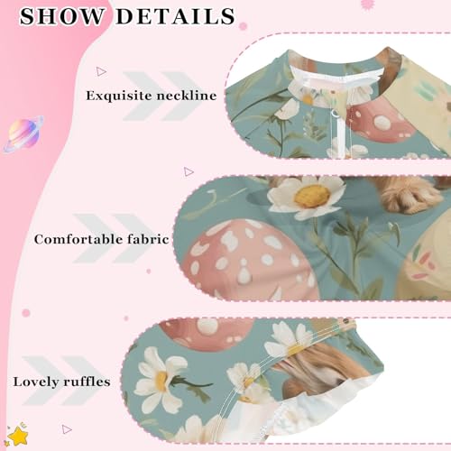 Girls One Piece Swimsuits Long Sleeve Swimsuit Zipper Bathing Suits Easter Bunny Cute Rabbit3