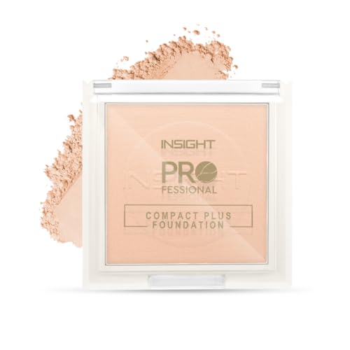 Image of INSIGHT Professional Compact Plus Foundation 15g - Shade MN16 | Creamy Pressed Powder Base with Flawless Coverage, Long Lasting & Smooth Finish