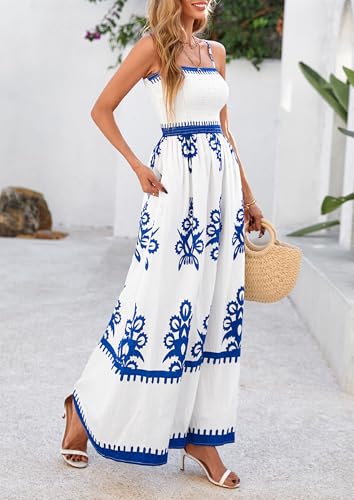 Image of PRETTYGARDEN Women's Summer Boho Maxi Dress Floral Sundresses