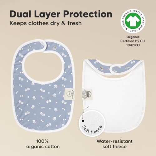 KeaBabies 8-Pack Baby Bibs for Boys, Girls - Soft Cotton Drooling and Teething Bibs for Baby Girl & Boy, Extra Absorbent, Easy to Clean & Put On for Toddler, Newborn, Infant 0-24 Months3
