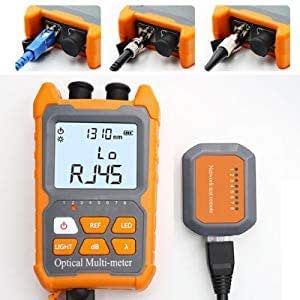 Mini Optical Fiber Power Meter FC/SC/ST Universal Interface Fiber Tester with OPM, VFL, and RJ45 Functions