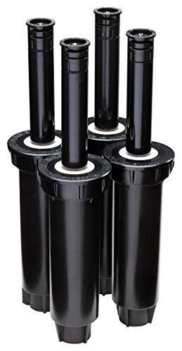 Rain Bird 1804DSH4PK   Aspersor Profesional de 180° semicírculo, Distancia de pulverización de 2,4 m a 3,8 m, Altura emergente de 10 cm, 4 Unidades