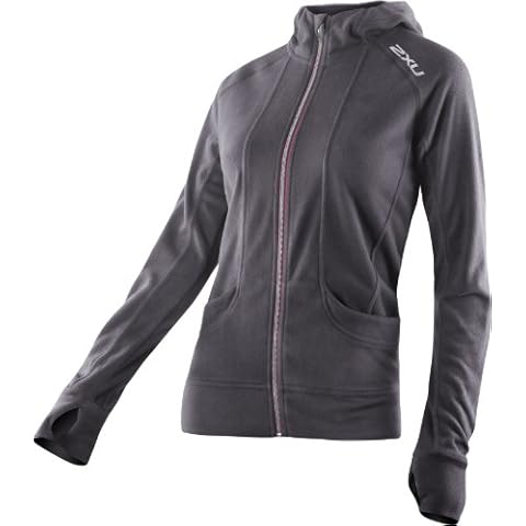 2XU Women's Micro Fleece Run Jacket Charcoal Cover