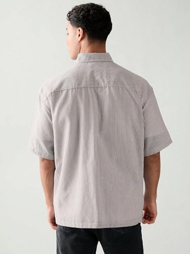 Image of Lymio Men Shirt || Striped Shirt for Man || Half Sleeve || 100% Cotton (Packs Also Available) (Oxford-Lining)