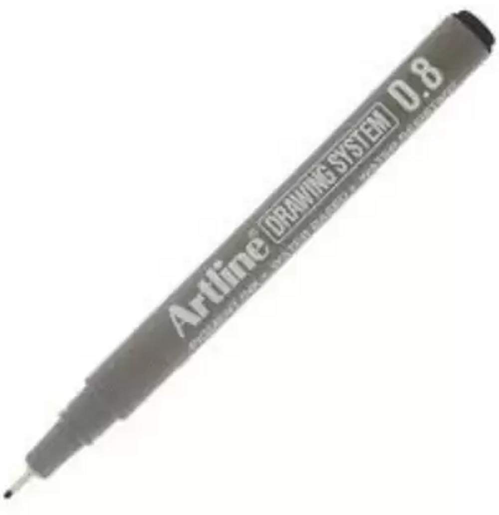Artline 0,8 mm Zeichnungs-Fineliner, 5 Stück