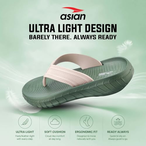 Image of ASIAN Safari-14 Men's Stylish Flip Flops | Lightweight Comfort, Soft Cushion Feel, Durable Grip, Perfect for Home, Outdoors