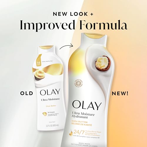 Olay Body Wash for Women, Ultra Moisture, 24hr Moisturizing, Hydrating & Refreshing, B3 Vitamin Complex, Free of Parabens & Phthalates, For All Skin Types, Shea Butter Scent, 22 fl oz - image 8