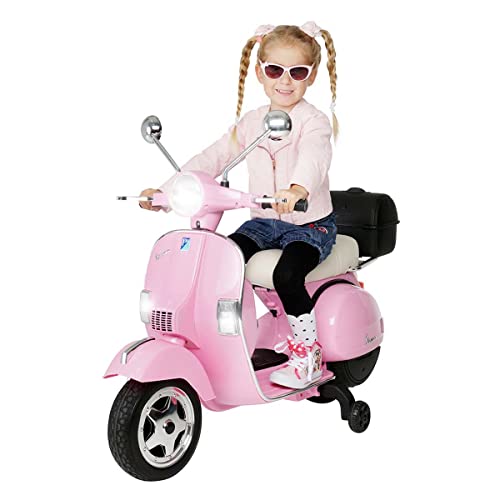 Actionbikes Motors Scooter électrique pour Enfants Vespa PX150 - sous Licence - 2 x 18 Watt Moteur - pneus Pleins Eva - Scooter Cover