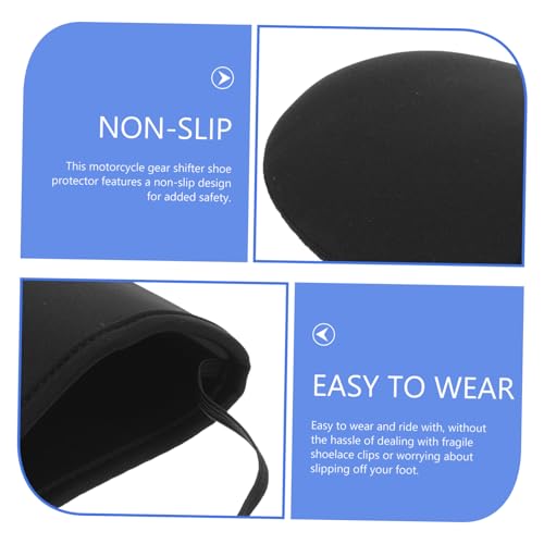 Cubierta protectora para calzado y protector de palanca de cambios para motocicleta BESPORTBLE, diseño moderno, negro, talla XL miniatura 5