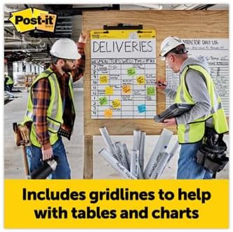 Miniatura 5 de Post-it Almohadillas de caballete súper adhesivas de orientación vertical autoadhesiva, paquete económico, regla cuadrilátero (1 sqin), 25 x 30,