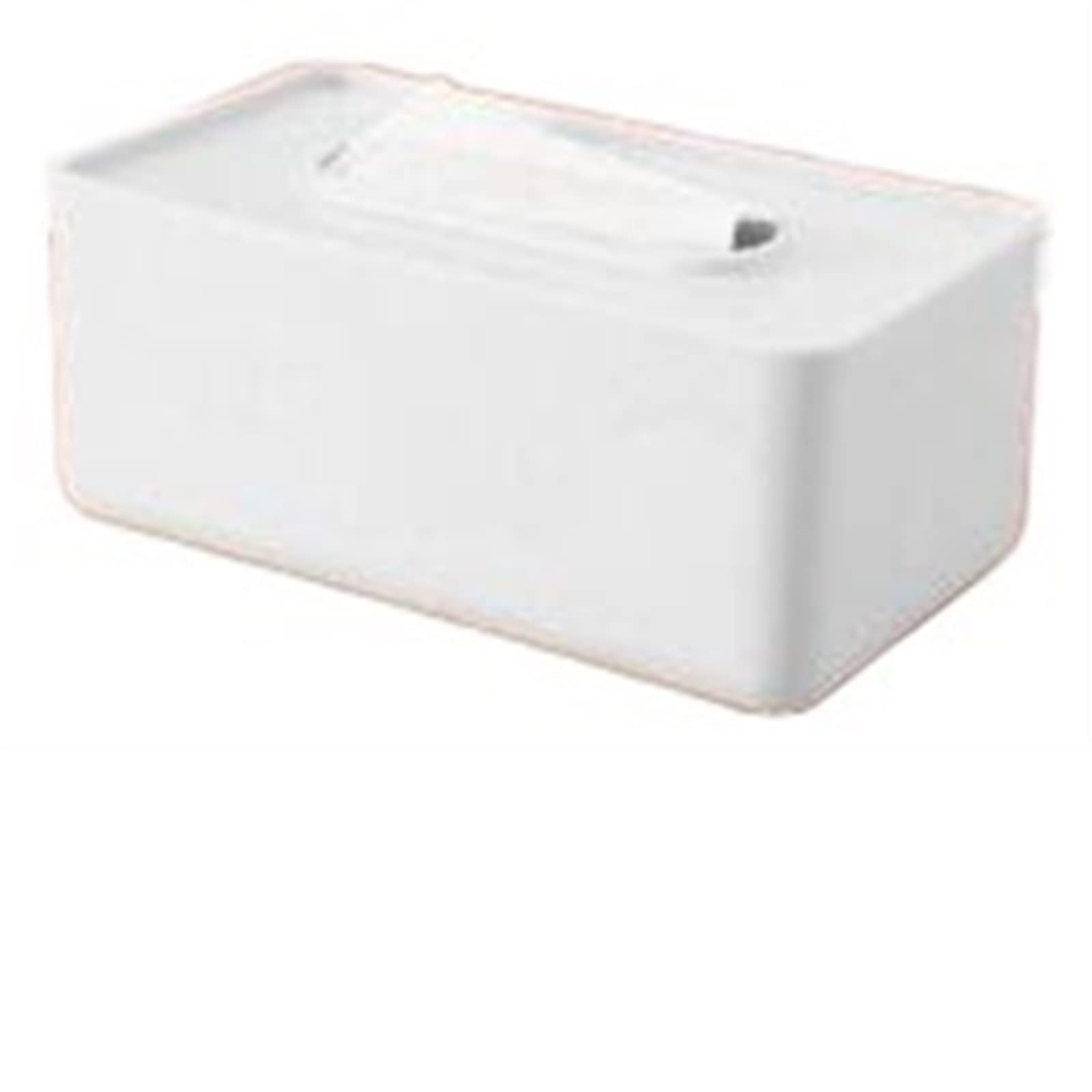 WESBRTissue Holders Plastic Tissue Box Rack Kitchen Storage Box Office Home Affairs Manager Desk Tissue Box Napkin Container (Color : White)