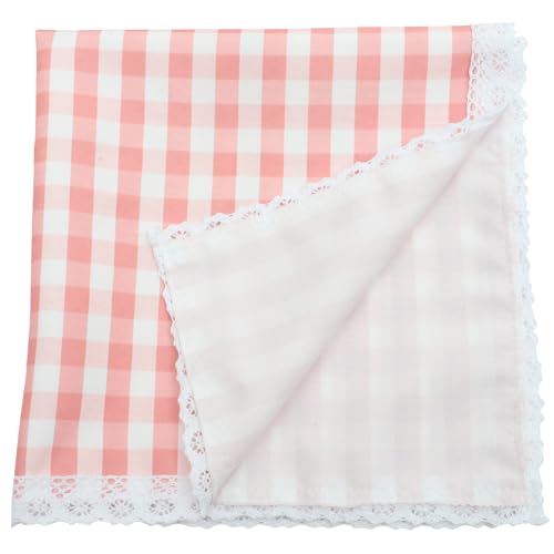 jojofuny Funda para Microondas Pinky Rosa de Poliéster Encaje, Estilo Pastoral Delicado, Multiusos y Protector para Muebles del Hogar