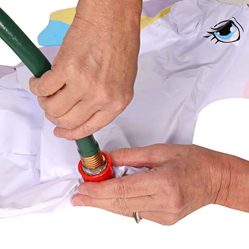 Etna Inflatable Unicorn Sprinkler - Fun Outdoor Water Toy for Kids Attaches to Garden Hose, 33 1/2\" High - Thumbnail 6