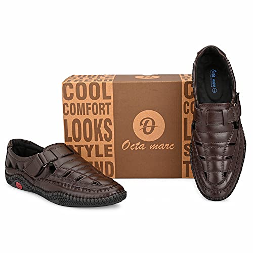 Image of Octa marc Men's Leather Roman Sandal