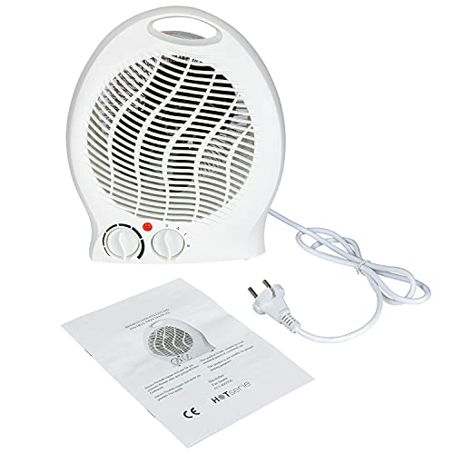 elektrische ventilatorkachel 2000W warmtestraler 2x verwarmingsstanden (1000/2000W) | 1x koudestraler | automatische uitschakeling bij kantelen | oververhittingsbeveiliging | snelverwarmer - WIT - Afbeelding 7