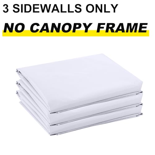 ABCCANOPY Instant Canopy SunWall 10x10 FT, 3 Pack Sidewall Only, White by ABCCANOPY - Used condition - Image 2