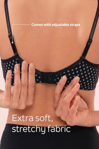 Image of Van Heusen Women's Everyday Cotton Bra|Medium Coverage|Non Padded|Non Wired|Seamless Moulded Cups|Anti Bacterial Tech| Keeps you Fresh|Sweat Absorbent|No Slip Soft Straps|Detachable Straps|Style 11001