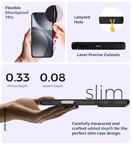Image of Golden Sand Rugged Frosted MagSnap Back Cover Case for Oppo Find X9 Pro 5G | MagSafe Compatible, Strong Magnets | Semi Transparent PC Shock Proof Slim TPU Case for Oppo Find X9 Pro, Black Charcoal