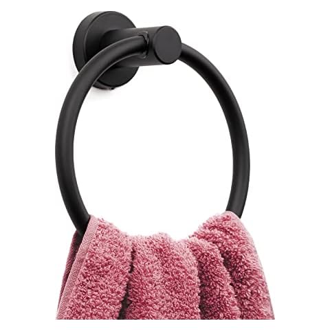 Marmolux Acc Matte Black Towel Ring Cover