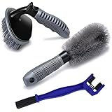 iWagon- 3 Pcs Bike Chain Cleaner Car Tyre Cleaning Wheel Tire Rim Scrub Brush,Chain Brush Wash Useful Car Truck Motorcycle Bike Washing Cleaning Tool