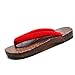 KITBE Sandales Geta en Bois Japonaises Masculines, Tabourets De Couple Flip Flop Classiques Fashion Femmes Cosplay Geta Clogs Slippers(Size:EU 39,Color:F)