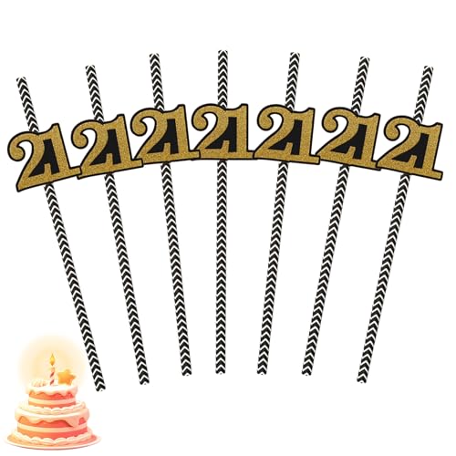 24 Pitillos de Papel Biodegradables Decorativos Negro y Dorado miniatura 1