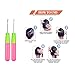 SWEET VIEW Hair Crochet Hooks Set - 2 Crochet Needles, Edge Brush, Bristle Brush, Rat Tail Comb, 3 Gator Clips for Passion Twist Hair Extensions