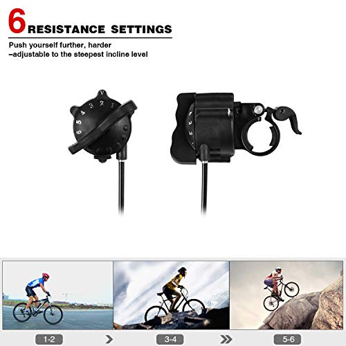 DYNAMIC SE Indoor Bike Trainer Indoor Eexercise Bicycle Magnetic Trainer Stand 6 Levels Magnetic Resistances with Quick Release Skewer(Green)