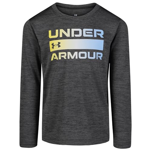 Image of Under Armour Boys' Long Sleeve Logo Graphic T-Shirt, Lightweight & Breathable, Relaxed Fit