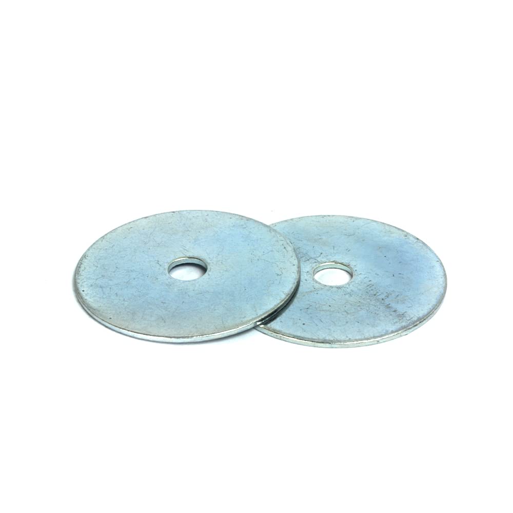 A2z Fast Silver (6Mm) M6 X 30Mm Penny Repair Washers Mudgaurd Washer Bright Zinc Plated - (Pack Of 100Pcs)