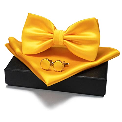 Set de moño, gemelos y pañuelos para traje formal miniatura 1