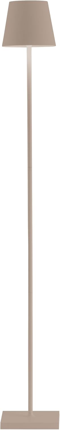 Zafferano, Poldina L Lamp, Rechargeable Cordless Floor Lamp with Touch Controls, Suitable for Indoor and Outdoor, Dimmer, 2200-3000 K, Adjustable Height 20.4-48 Inches, Dark Grey Color