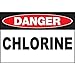 Zing Green Products 20119S, Safety Sign"Danger, Chlorine" (Pack of 13 pcs)