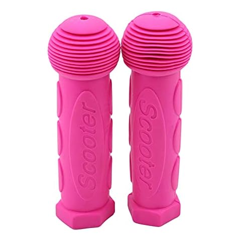 FWQW 1 Pair Soft Scooter Handle T-Bar Grips for Mini Or Maxi Micro Scooter Or Deluxe Handlebar, Rose Red, 11.7x3.6cm Cover