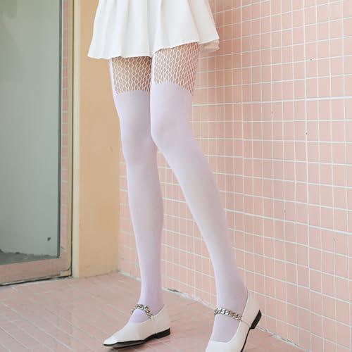 Image of Glow in the Dark Fishnet Stockings, High Waist Sexy Tights Party Stockings for Womens Girls