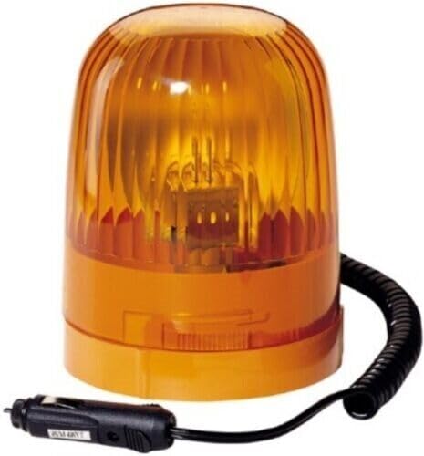 New Premium Grade OEM 7552001 Rotating Beacon 12V Emergency Flashing Warning Signal Amber Light Halogen H1 Lamp Legal for Marine use !