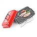 Barbecue portable au charbon de bois, grille de bureau pliable avec couvercle, pour griller divers aliments en plein air, camping, pique-nique, terrasse, jardin, rouge