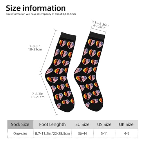 I Love America And East Germany Socks For Men Women Gift Sport Crew Socks Funny Wicking Socks3