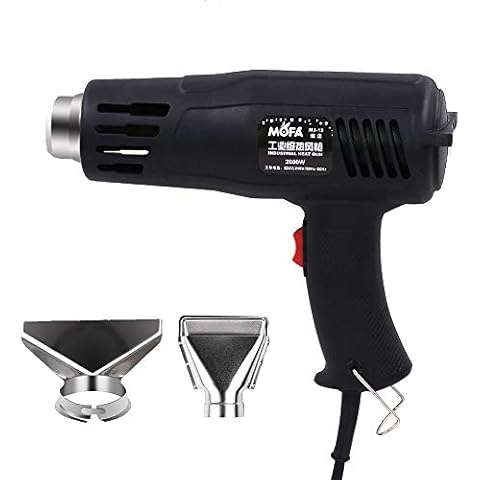 Heißluftpistolen, mofa Heißluftpistolen 2000W mit 2 Temperatureinstellungen 150 ° C bis 550 ° C (302 ° F ~ 1022 ° F), 4,6 ft langes Kabel mit 2 Düsen als Überlastschutz für den Prozess (MJ12) Cover