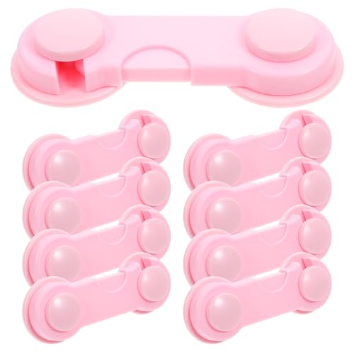 HAPINARY 10個 ?扣 ロック キャビネット 用 多機能家具ロック 粘着式 いたずら防止 扉開閉防止 ベビーガードに